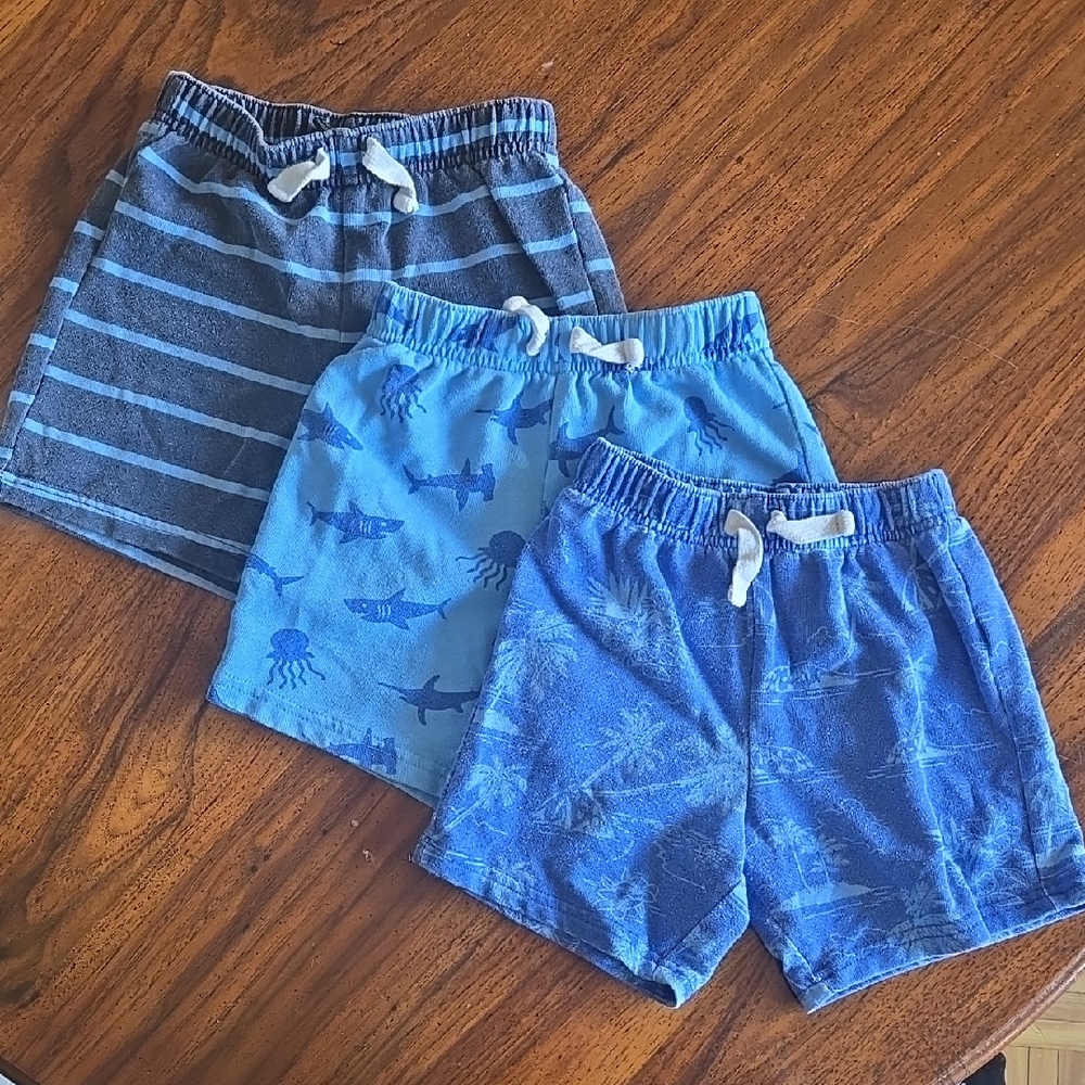 Navy Tropical Cozy Blue Shorts Trio  (🛍 Bundle ANY 6/$36)